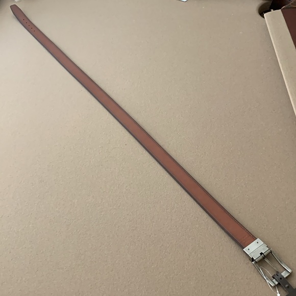 🆕 BOCONI Reversible Leather Belt - Brown/Tan - Size 44 - Picture 6 of 7